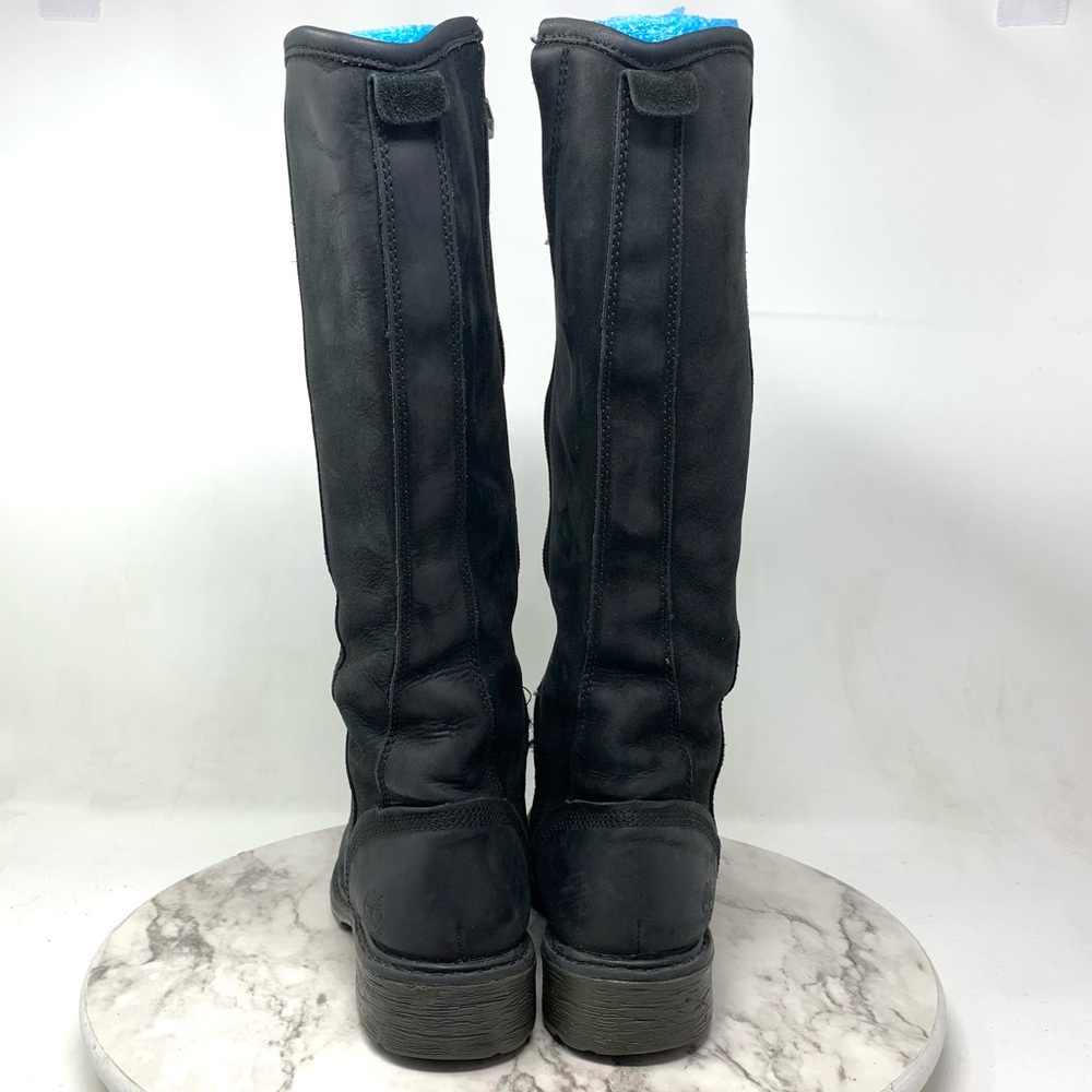 Timberland Earthkeepers Stoddard Black Nubuck Waterproof Boots 7 Moto Edgy - Picture 5 of 16